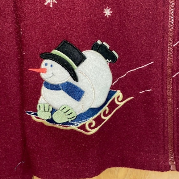 Vintage Christopher and Banks, winter  Sherpa fleece jacket 90’s Y2K Christmas - Picture 4 of 5